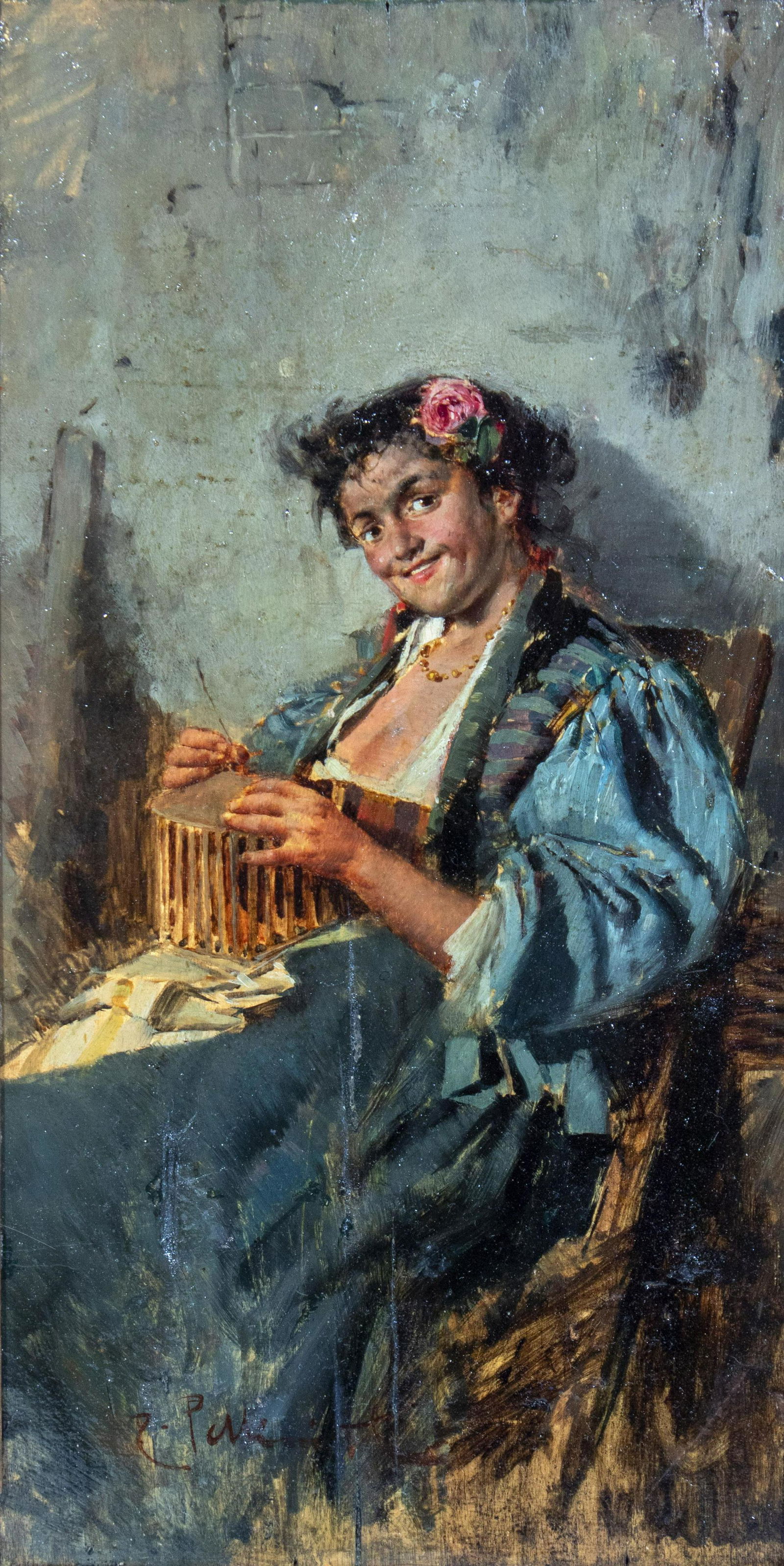 Tito Pellicciotti (Italian, 1872-1943) Bird Fancier (1 of 1)