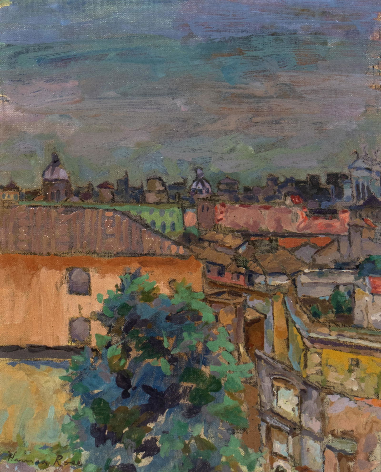 Herman Rose (American, 1909-2007) Roofs of Rome, 1962 (1 of 2)