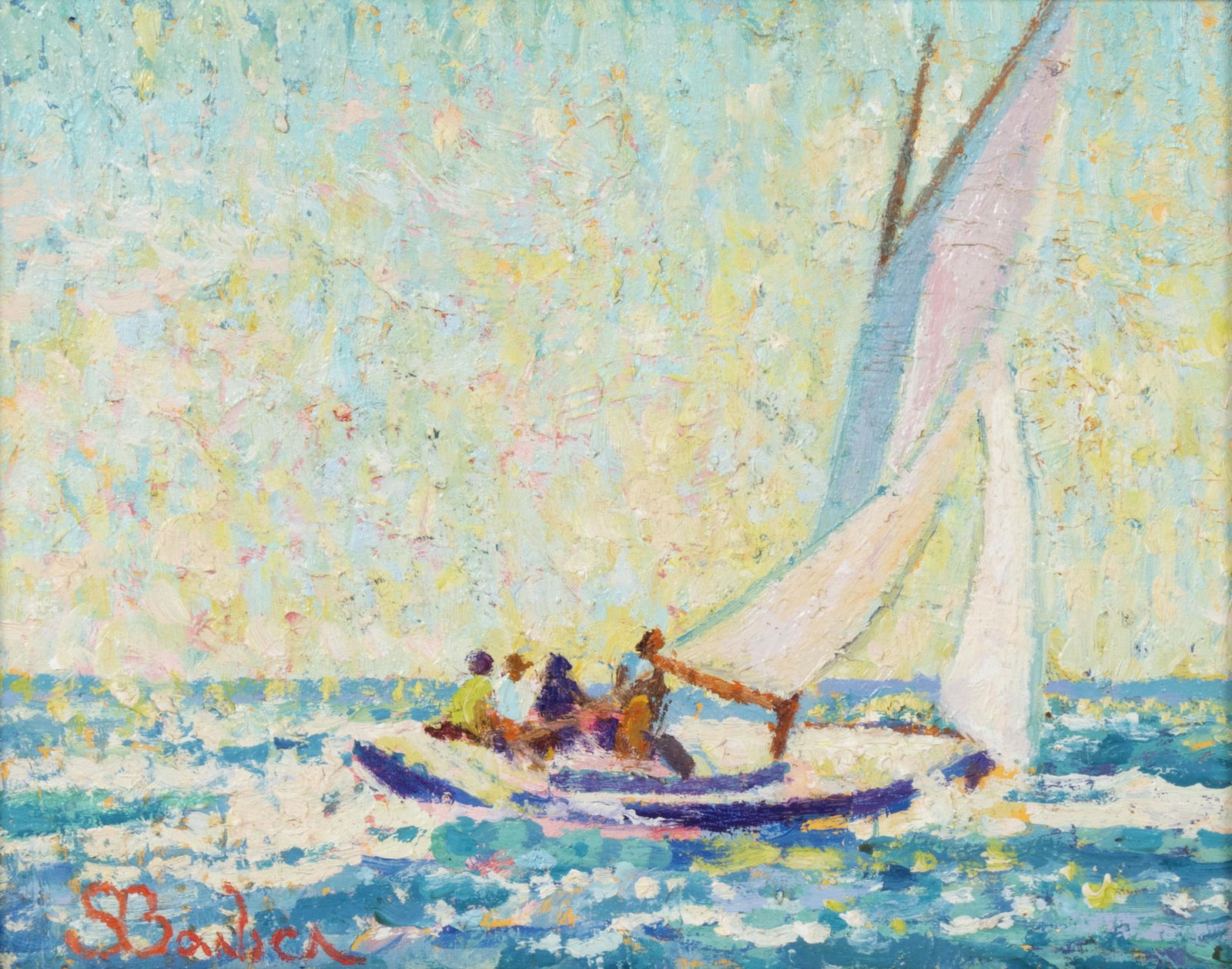 Sam Barber (American b. 1943) Sailing Wiannos at (1 of 2)