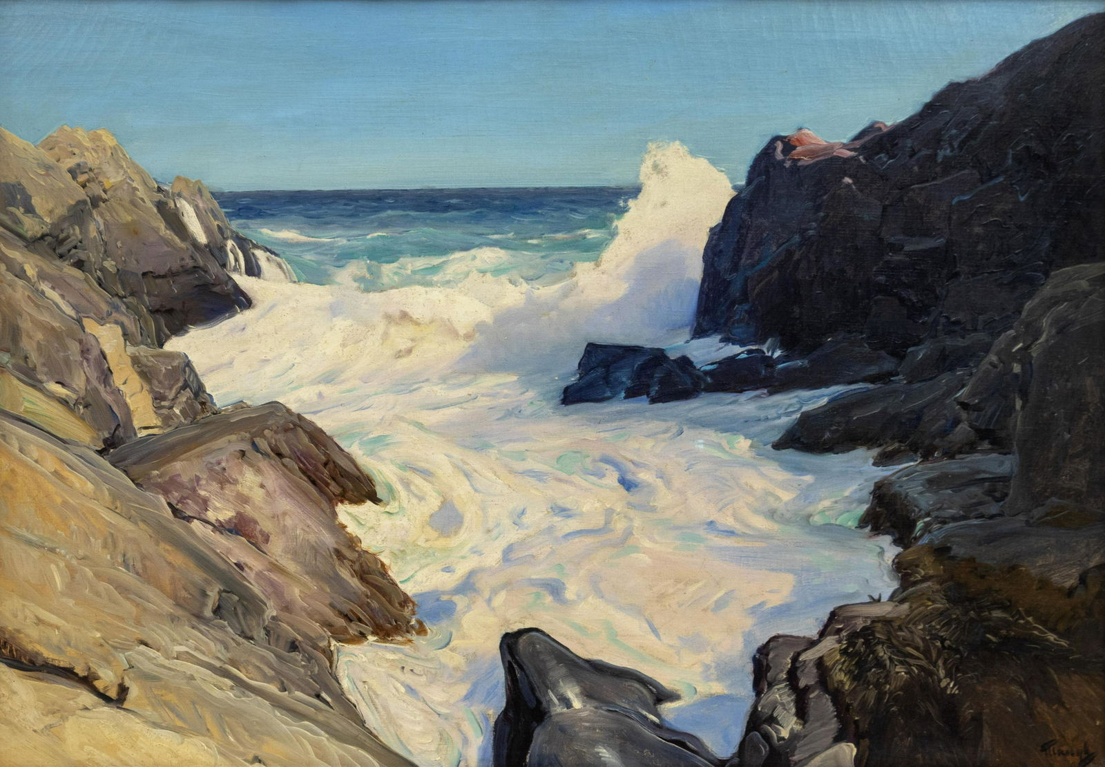 Frederick Judd Waugh (American, 1861 - 1940) Hidden (1 of 2)