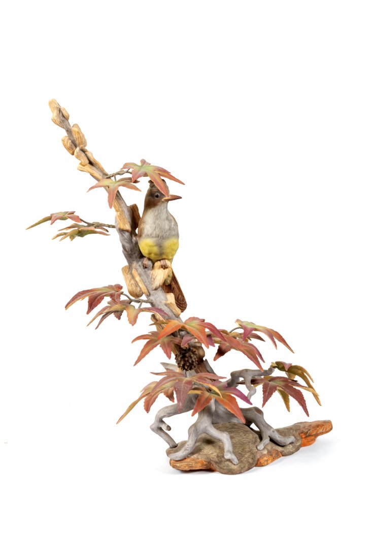 A Boehm Porcelain Crested Flycatcher Height 18 1/2 (1 of 1)