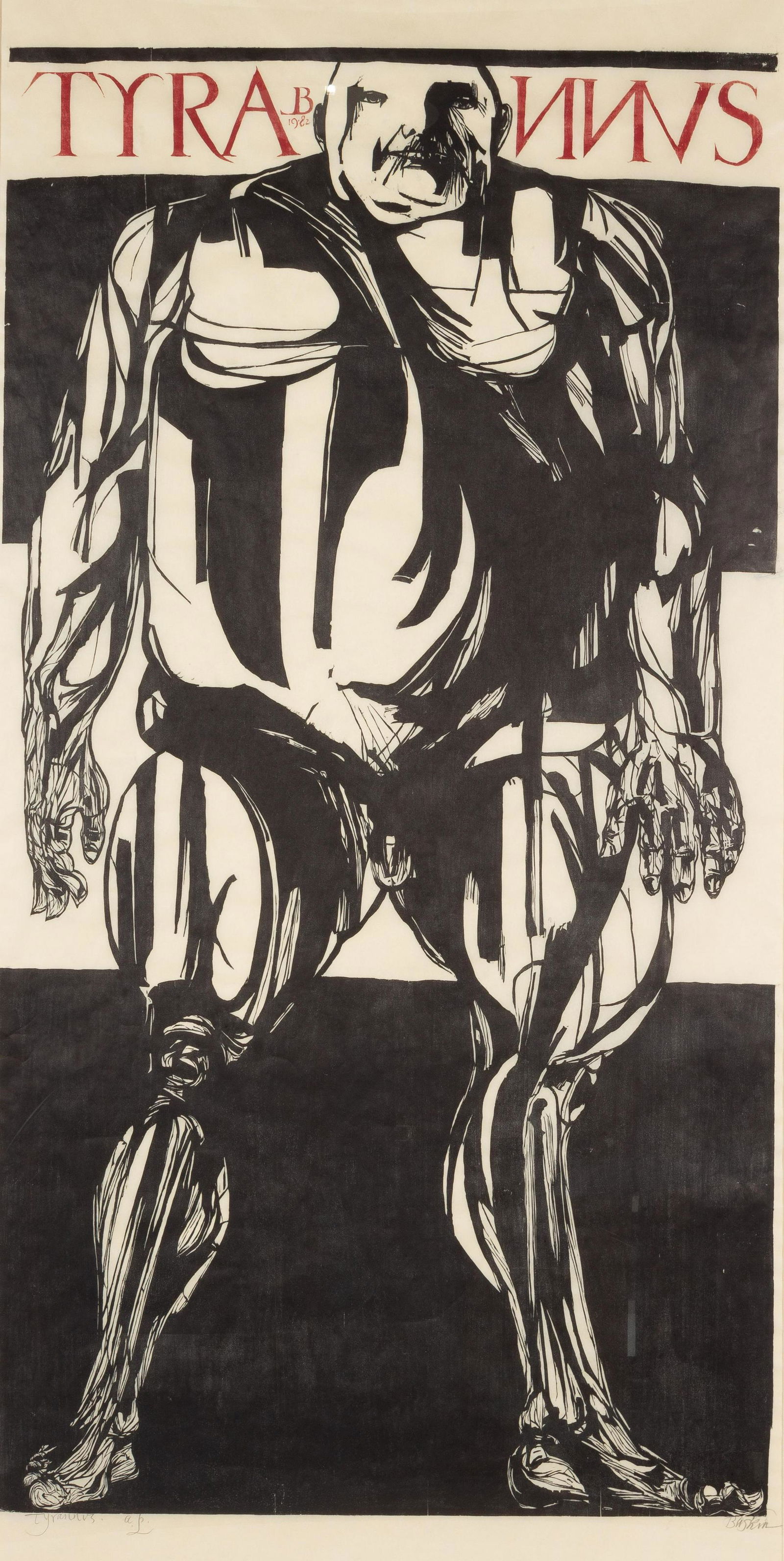 Leonard Baskin (American 1922-2000) Tyrannus, 1982 (1 of 2)