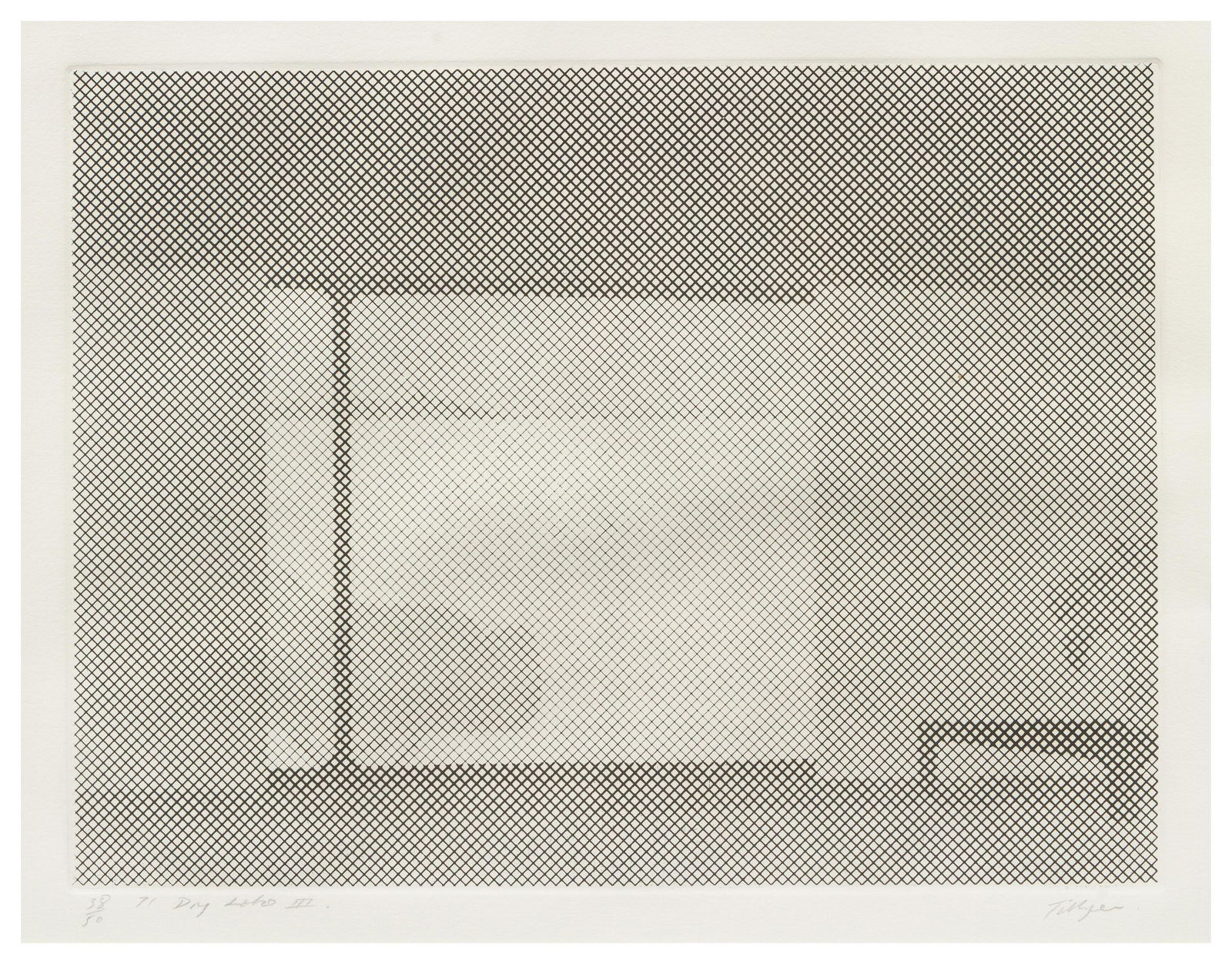 William Tillyer  (British, b. 1938) Dry Lake I, II, (1 of 2)