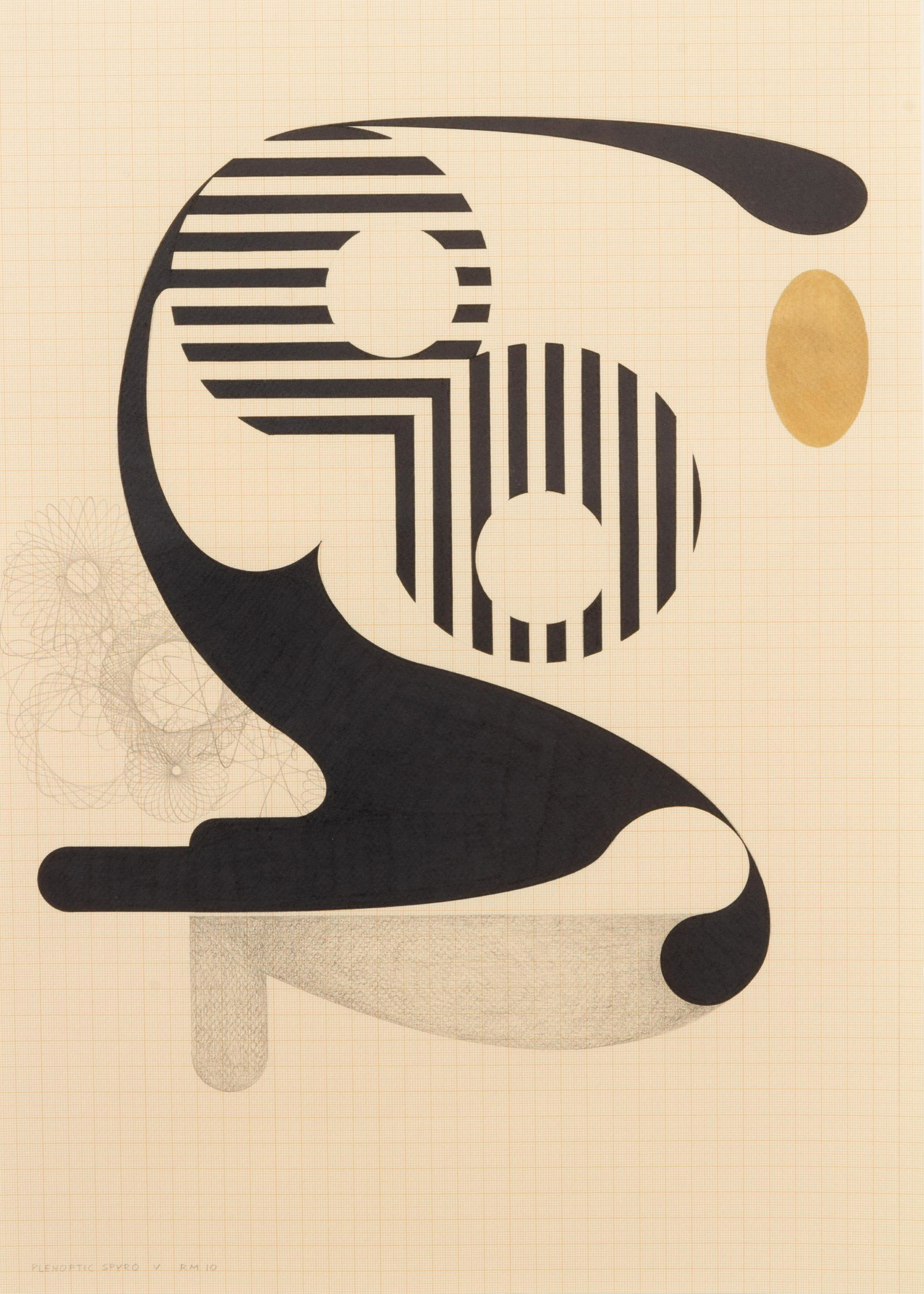 Roberto Molla (Spanish, b. 1966) Plenoptic Spyro V,: Roberto Molla (Spanish, b. 1966) Plenoptic Spyro V, 2010 graphite and goauche on paper initialed R.M., titled and dated (lower left) 19 1/2 x 14 inches. Provenance: Property from an Important Chicago 