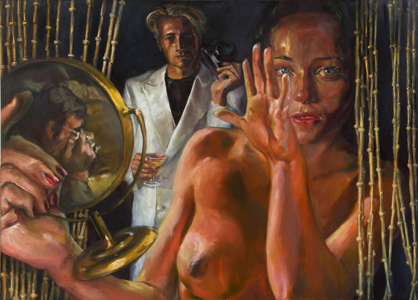 Don Doe (American, b. 1963) Suzannah and the Elders ,: Don Doe (American, b. 1963) Suzannah and the Elders , 2003 oil on canvas signed Don Doe, titled and dated (verso) 52 x 71 inches. Provenance: Property from the Collection of Judith and Howard Tullman