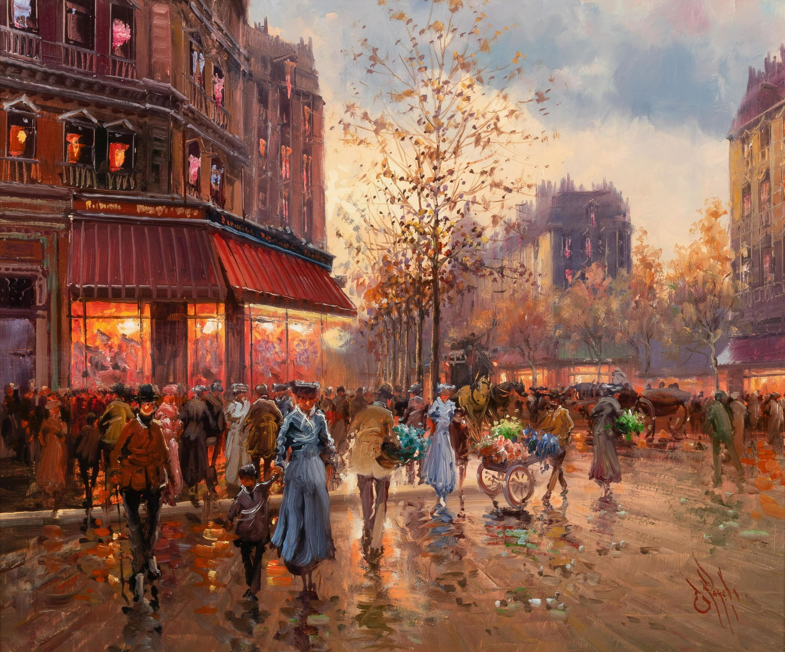 Emilio Payes  (Spanish, b. 1935) Boulevard (1 of 2)