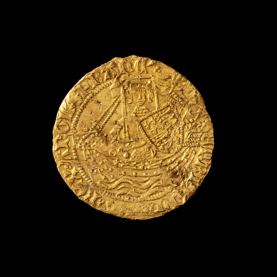 [MEDIEVAL] Henry VI Half Noble (1422-1430): MEDIEVAL: Henry VI Half Noble (1422-1430) London mint. Provenance: Property from a Private Collector, Naperville, Illinois