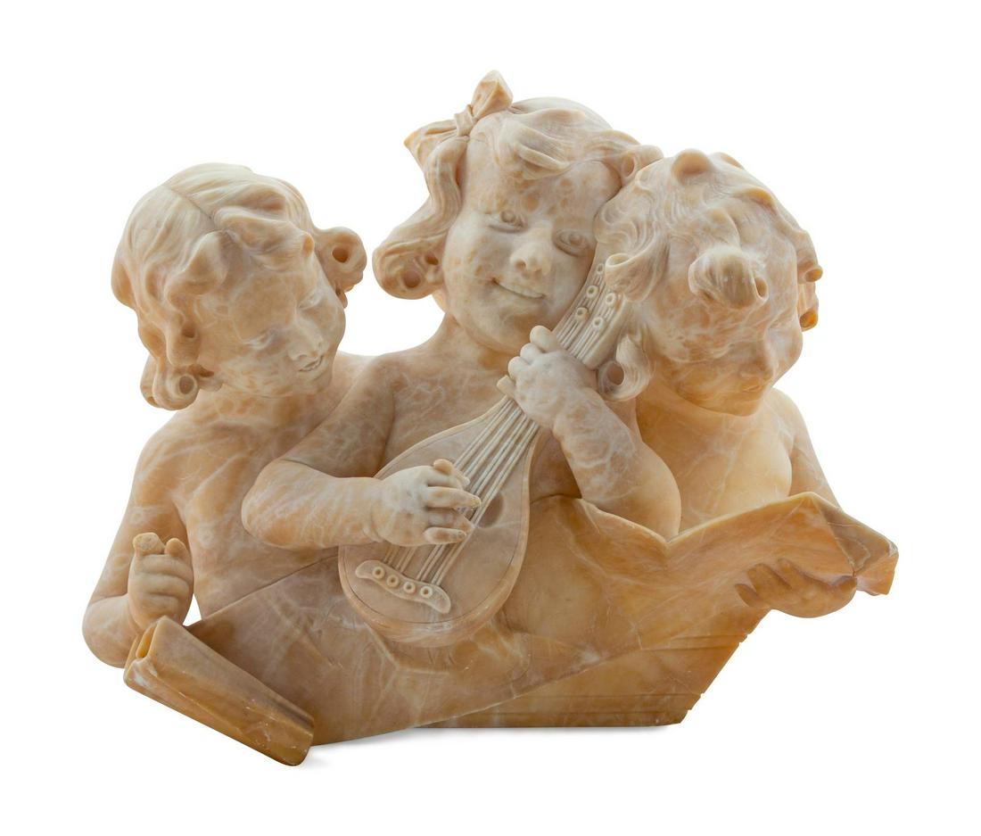 An Italian Alabaster Figural Group (1 of 1)