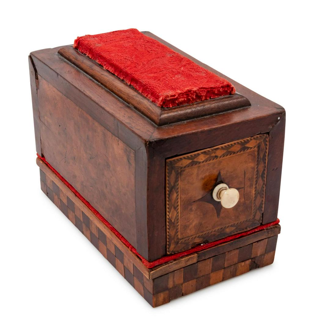 A Continental Parquetry Sewing Box (1 of 2)