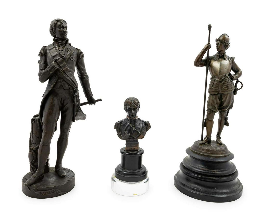 Three Bronze and Patinated Metal Figures (1 of 4)