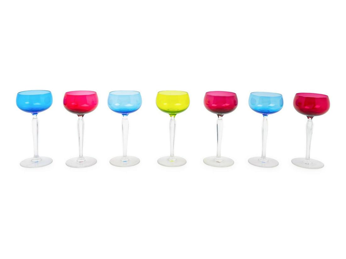 Seven Val St. Lambert Stemware Articles (1 of 1)