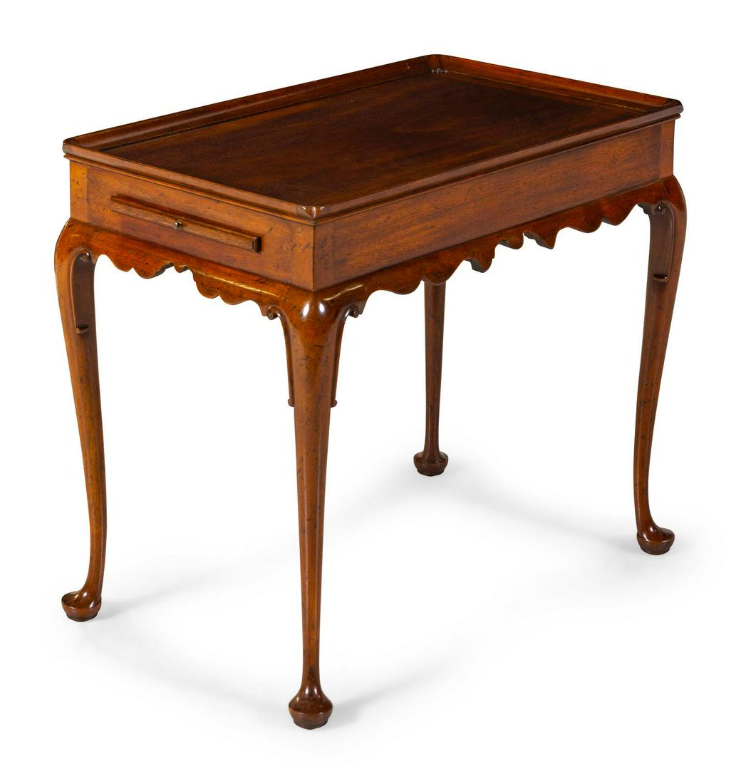 A Queen Anne Style Carved Mahogany and Cherrywood (1 of 1)