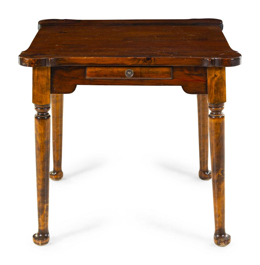 A Queen Anne Style Oak Side Table (1 of 1)