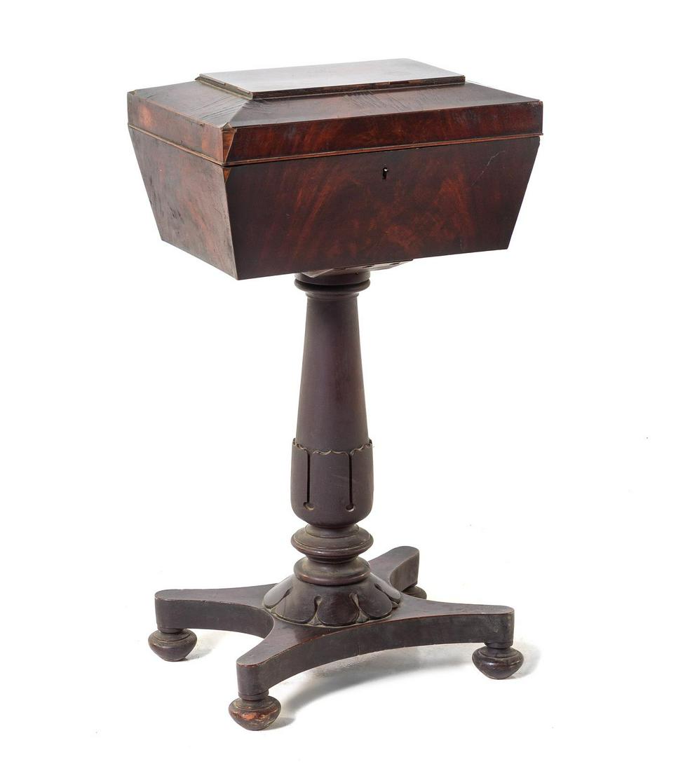 A Regency Mahogany Teapoy (1 of 1)