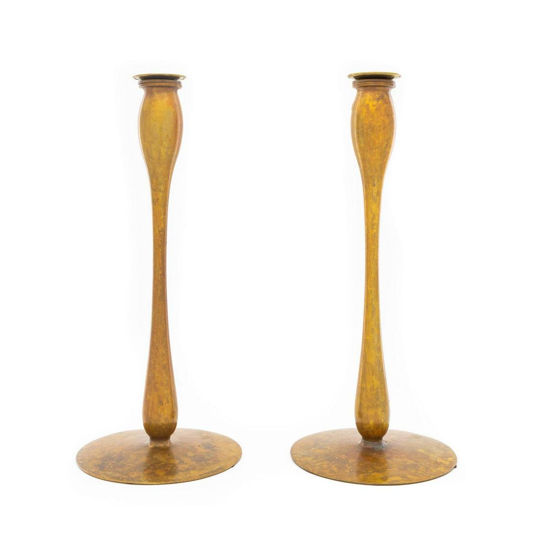 A Pair of American Bronze Candlesticks (1 of 1)