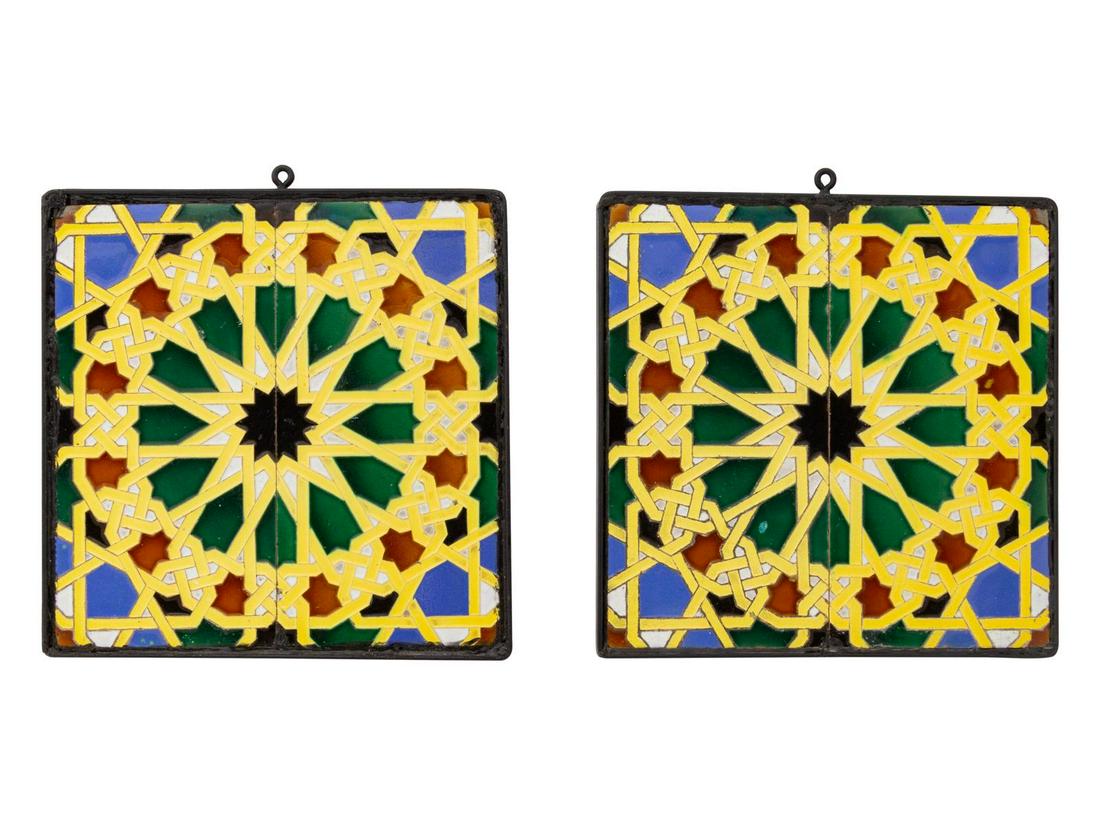 A Pair of Spanish Pottery Tiles (1 of 1)