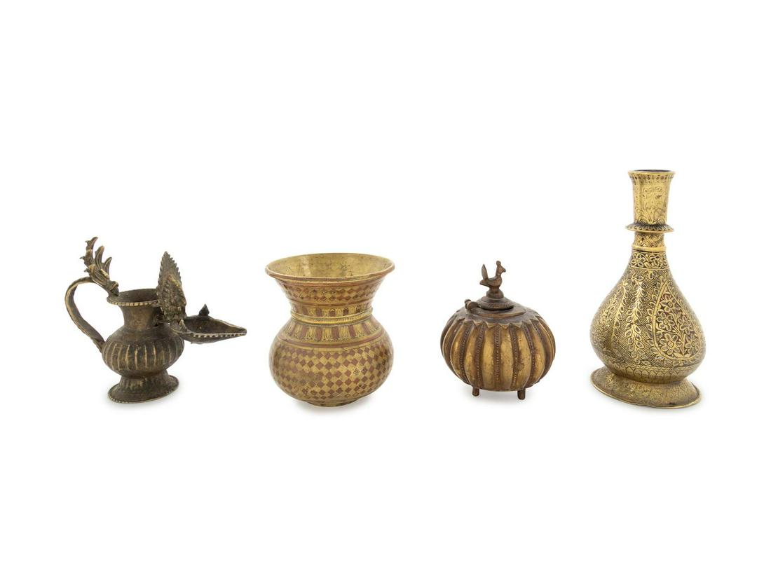 Four Indian Brass and Bronze Articles (1 of 1)