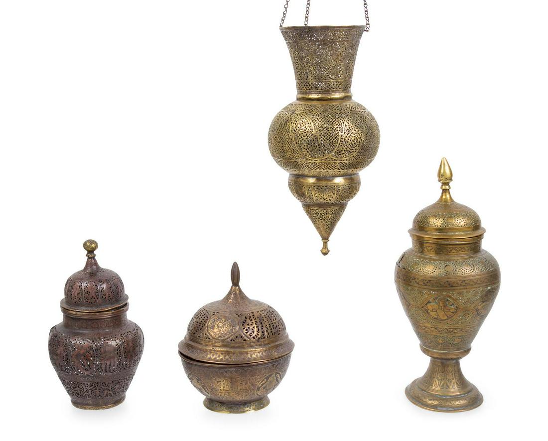 Four Pierced Brass Articles (1 of 1)