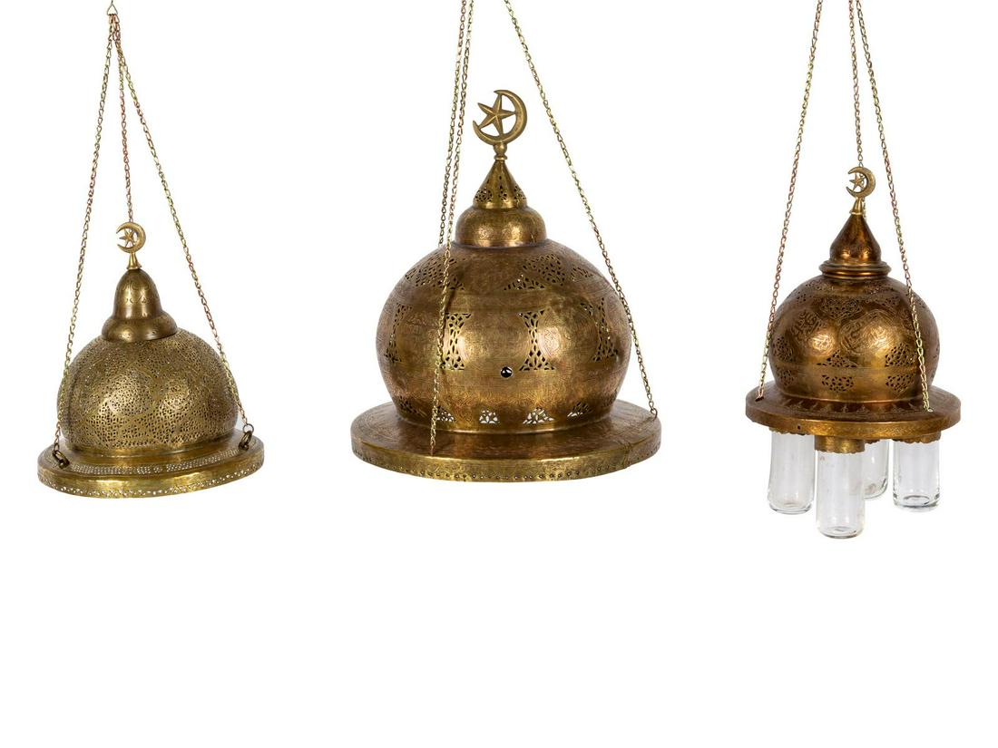 Three Middle Eastern Hanging Lanterns (1 of 1)