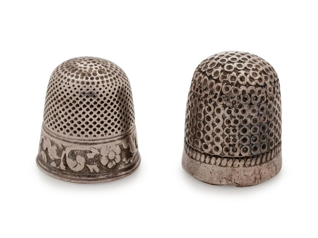 Two George III Silver Child's Thimbles (1 of 2)