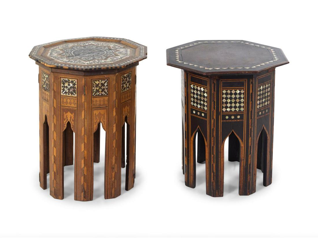 Two Moorish Style Mother-of-Pearl Inlaid Side Tables (1 of 1)