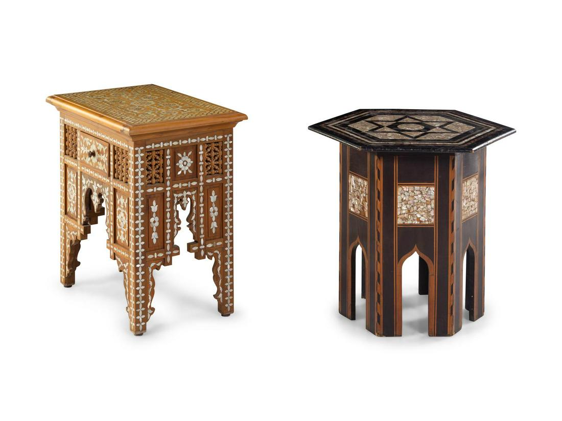 Two Syrian Mother-of-Pearl Inlaid Tables (1 of 1)
