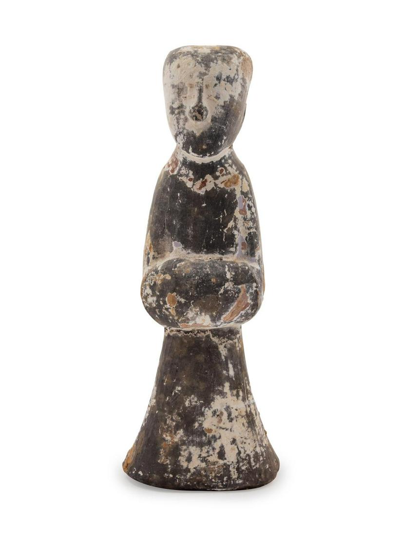 A Chinese Pottery Figure of a Female Attandant (1 of 2)
