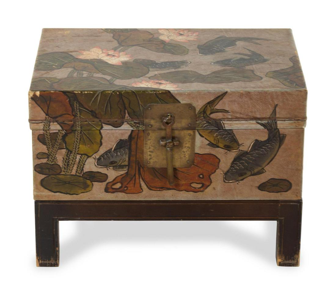 A Chinese Export Lacquered Chest (1 of 2)