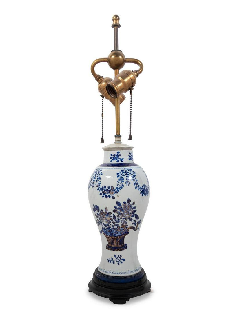 A Chinese Export Style Porcelain Lamp (1 of 1)