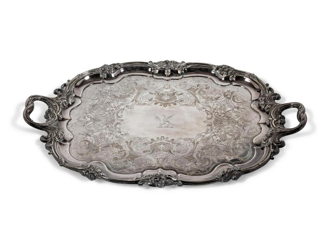 An English Silver-Plate Tray (1 of 1)