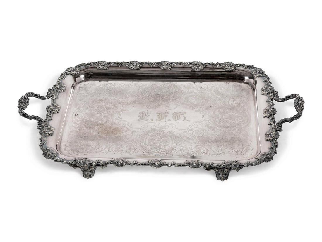 An English Silver-Plate Tray (1 of 1)