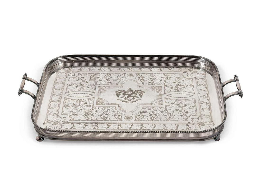 An English Silver-Plate Tray (1 of 1)