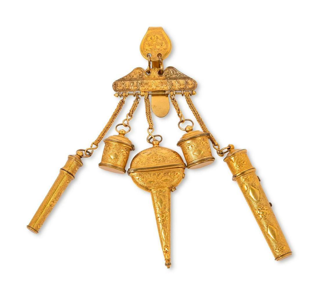 A Georgian Gilt Metal Chatelaine (1 of 2)
