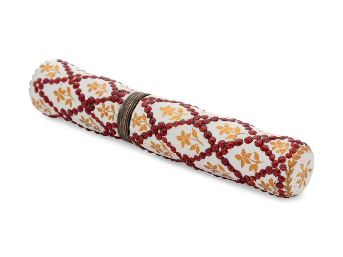 A Continental Enameled, Gilt and Jeweled Bodkin Case (1 of 3)
