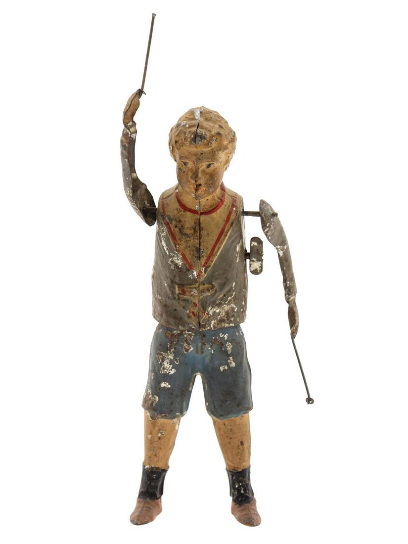 A Painted Tin "Whirling Boy" Toy (1 of 2)
