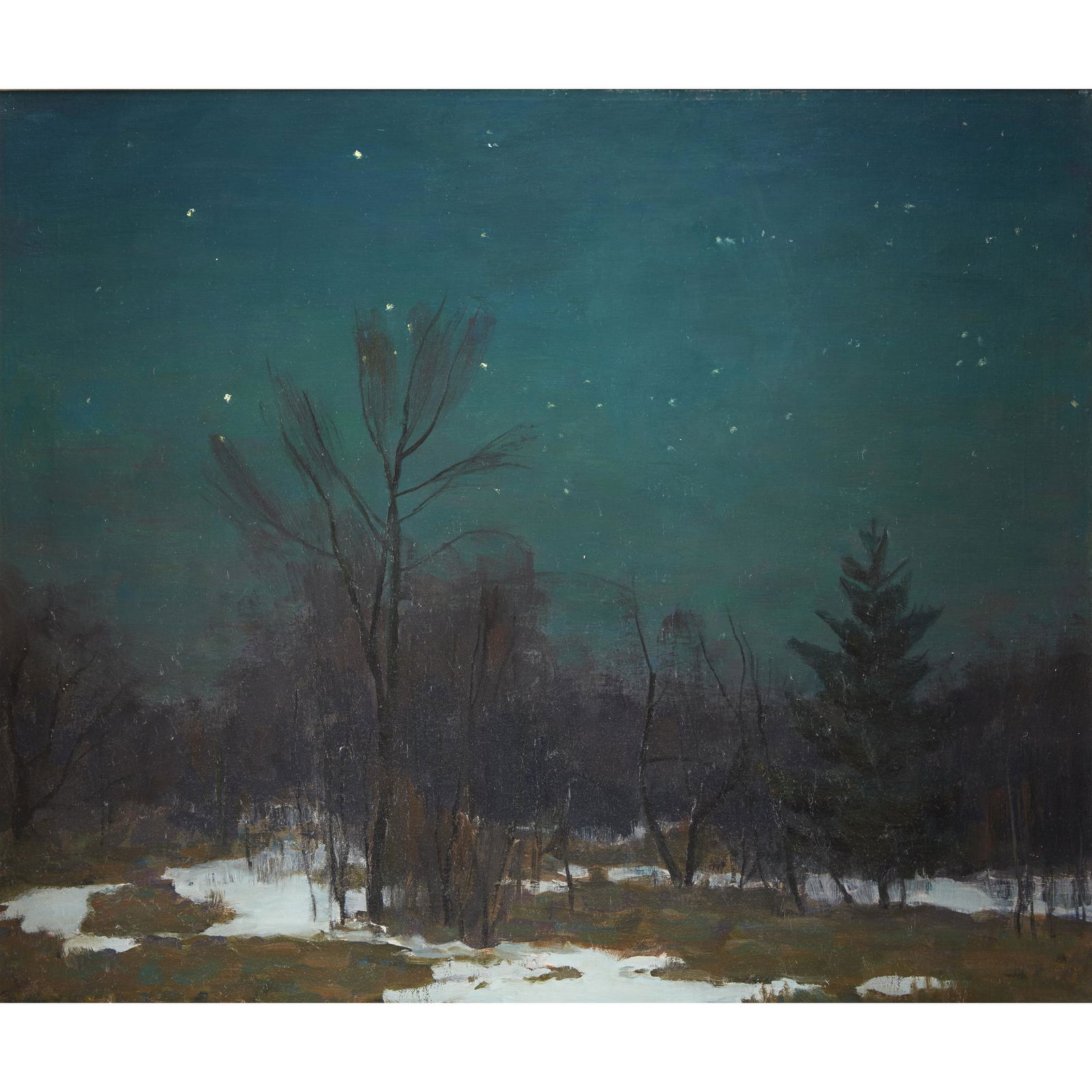 Harry Leith-Ross (American, 1886–1973), , Starry Night: Harry Leith-Ross (American, 1886–1973) Starry Night Oil on canvas 20 x 24 in. (50.8 x 61cm) PROVENANCE: Gratz Gallery, Doylestown, Pennsylvania. Acquired directly from the above. Private Collection,