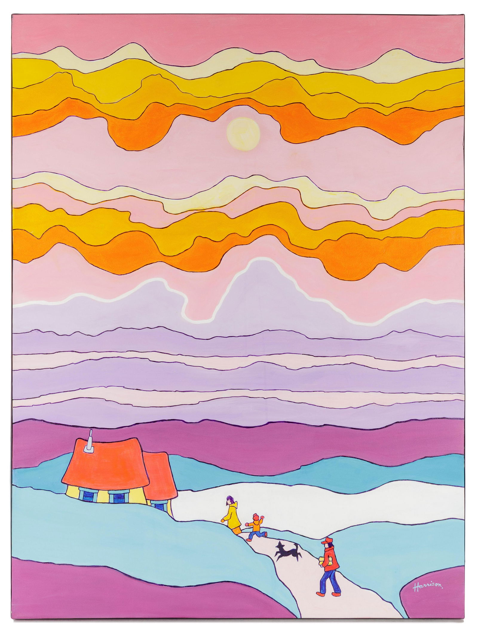 Ted Harrison (Canadian, 1926-2015) Happy Clouds, 1980 (1 of 2)