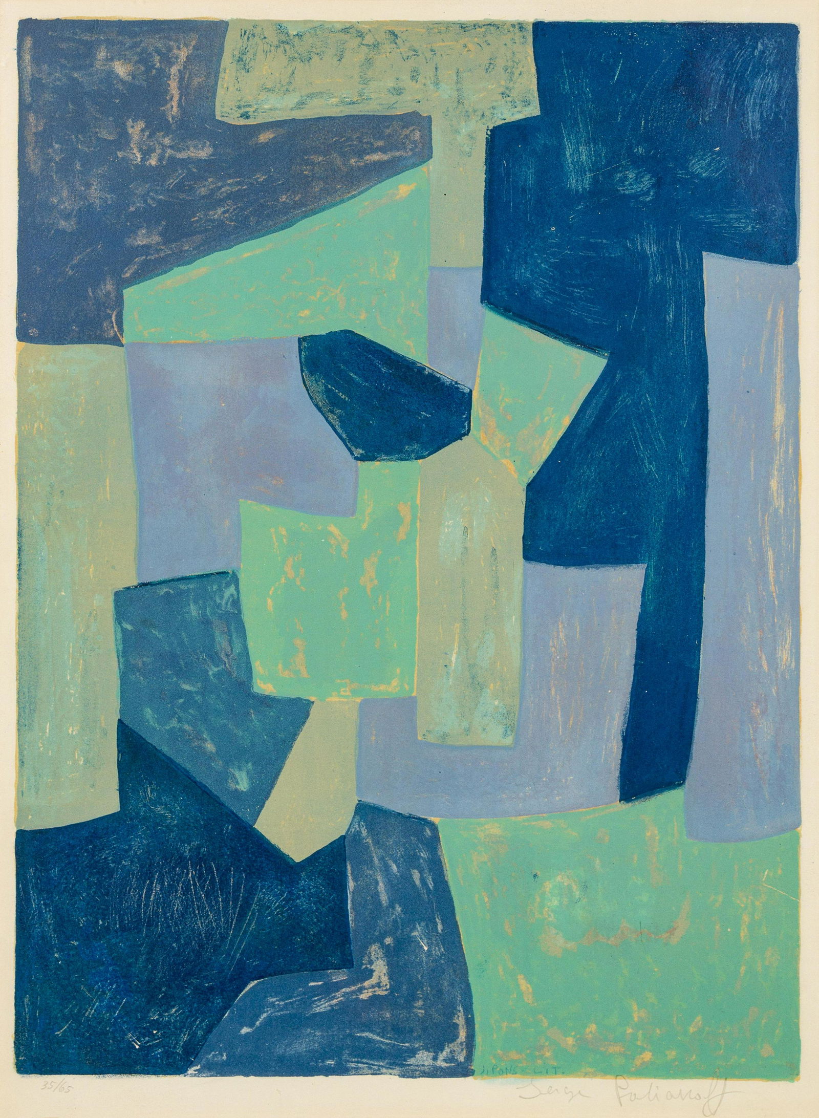 Serge Poliakoff (Russian, 1906-1969) Composition IX, (1 of 2)