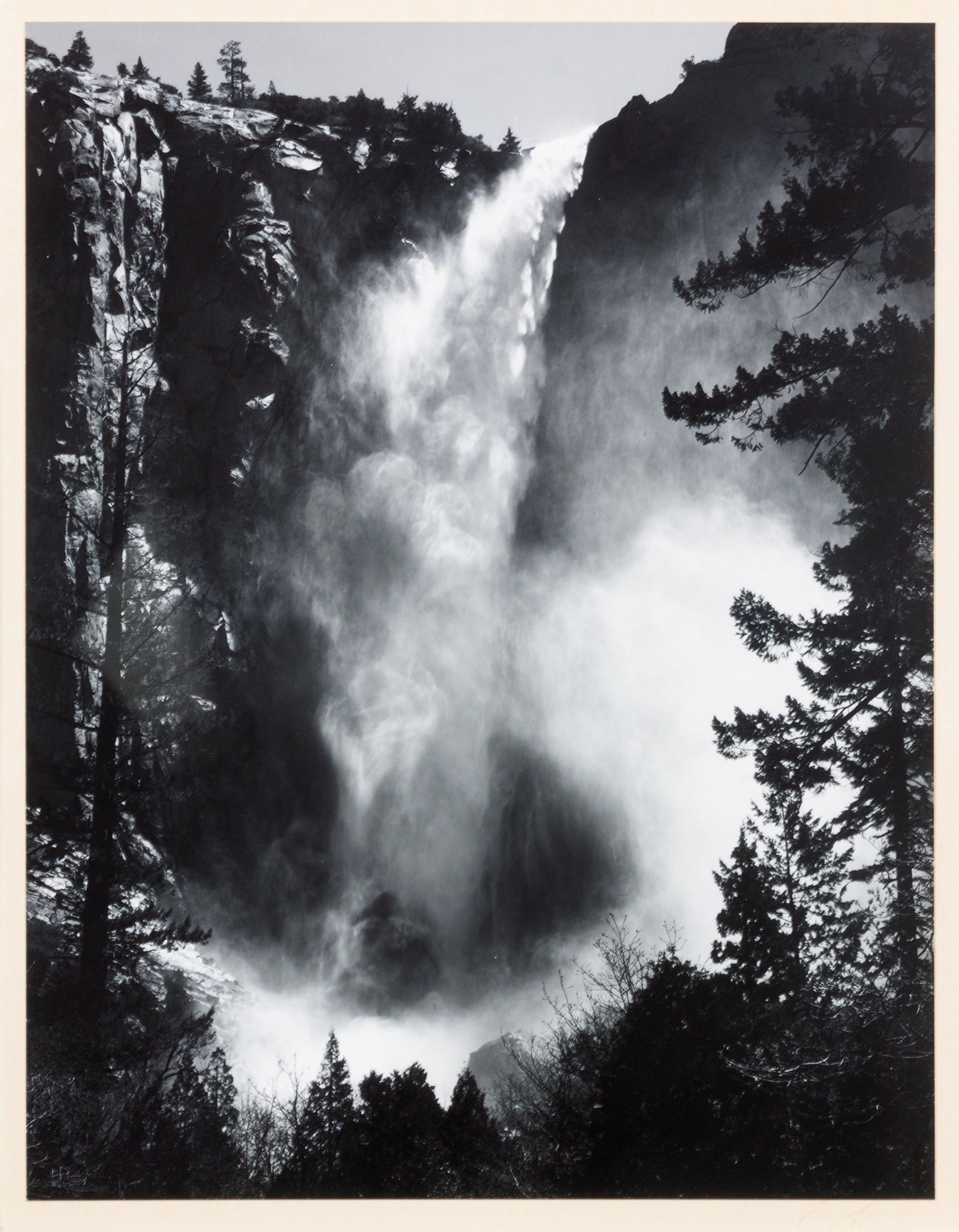 Ansel Adams (American, 1902-1984) Bridal Veil Falls, (1 of 2)