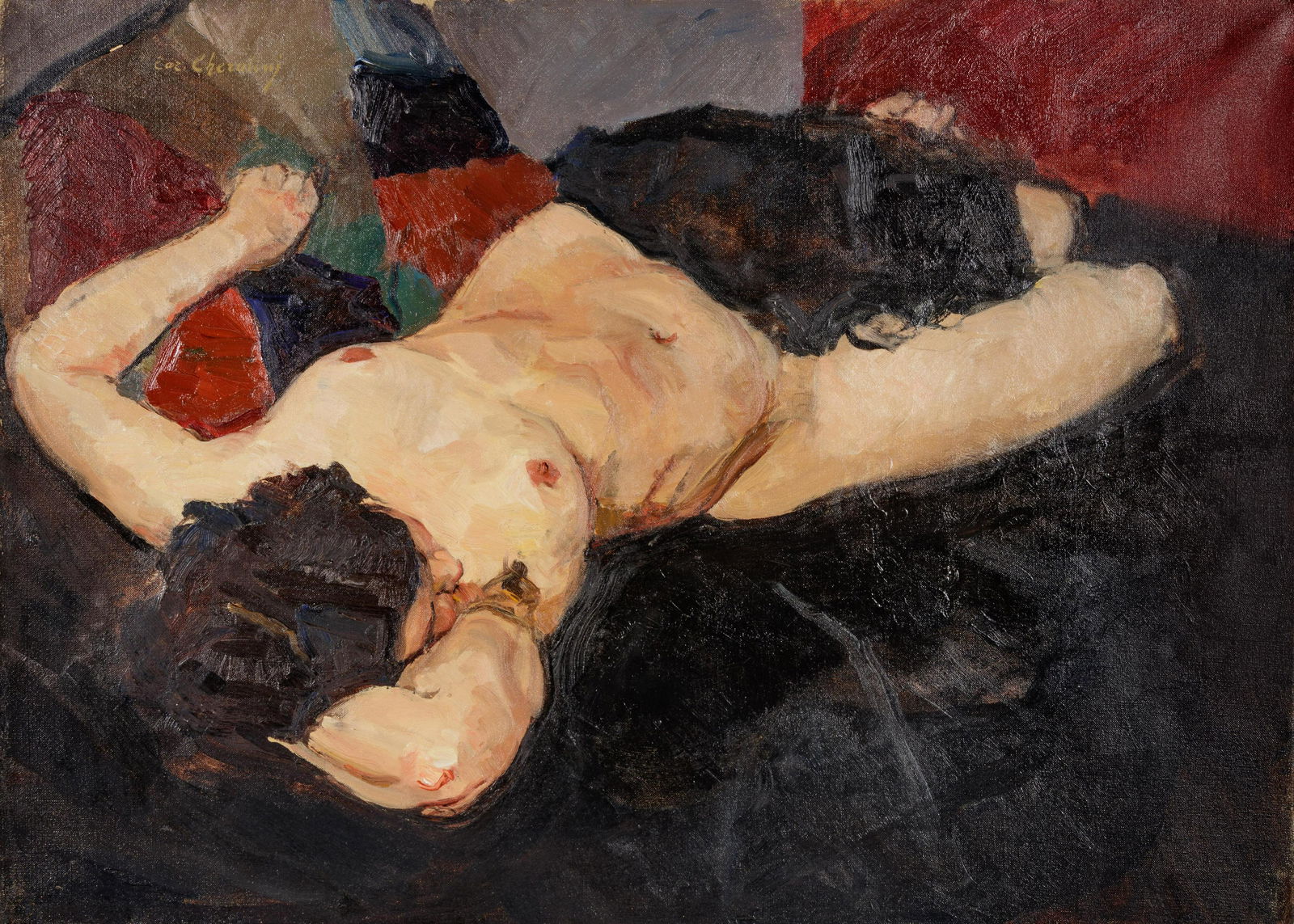 Carlo Cherubini (Italian, 1890 - 1978) La sieste au (1 of 1)