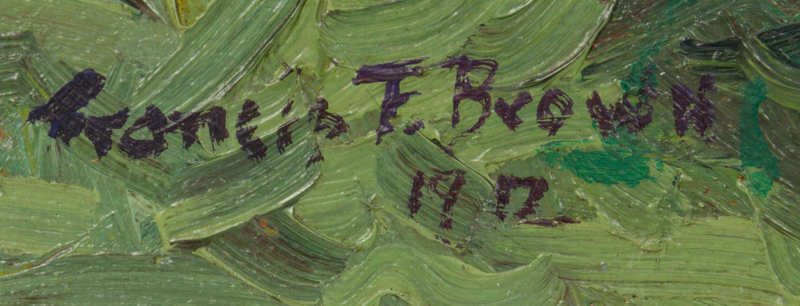 Francis Focer Brown (American, 1881-1971) Woodland: Francis Focer Brown (American, 1881-1971) Woodland Pond, 1912 oil on canvas signed Francis F. Brown (lower left) 17 ¾ x 24 inches. Sold to benefit the acquisition funds of the Indianapolis Museum of