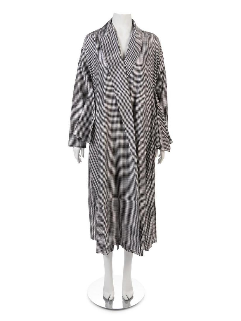 One Calvin Klein and One Steven Stolman Dress and One: One Calvin Klein and One Steven Stolman Dress and One Lee Anderson Ensemble, 1990-00s THE FIRST: A long black lace dress embellished with black satin ribbon flowers. Label: Calvin Klein Size label: 6