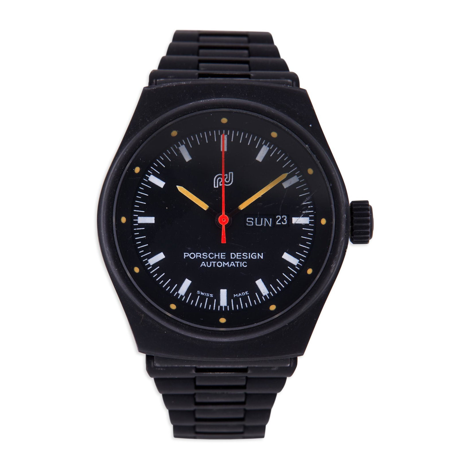 A lady's black matte stainless steel automatic day-date (1 of 1)