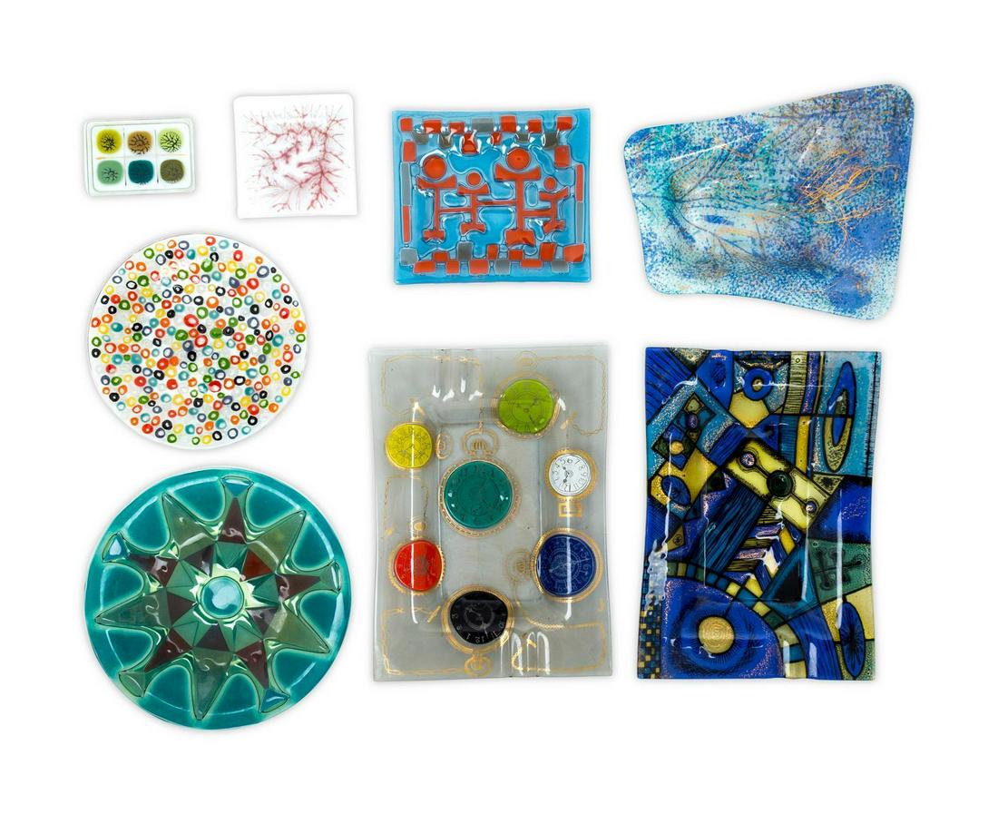 Michael and Frances Higgins (American, 1908-1999 |: Michael and Frances Higgins (American, 1908-1999 | American, 1912-2004) Collection of Eight Works each element signed higgins Largest Tray | 12 3/4 inches