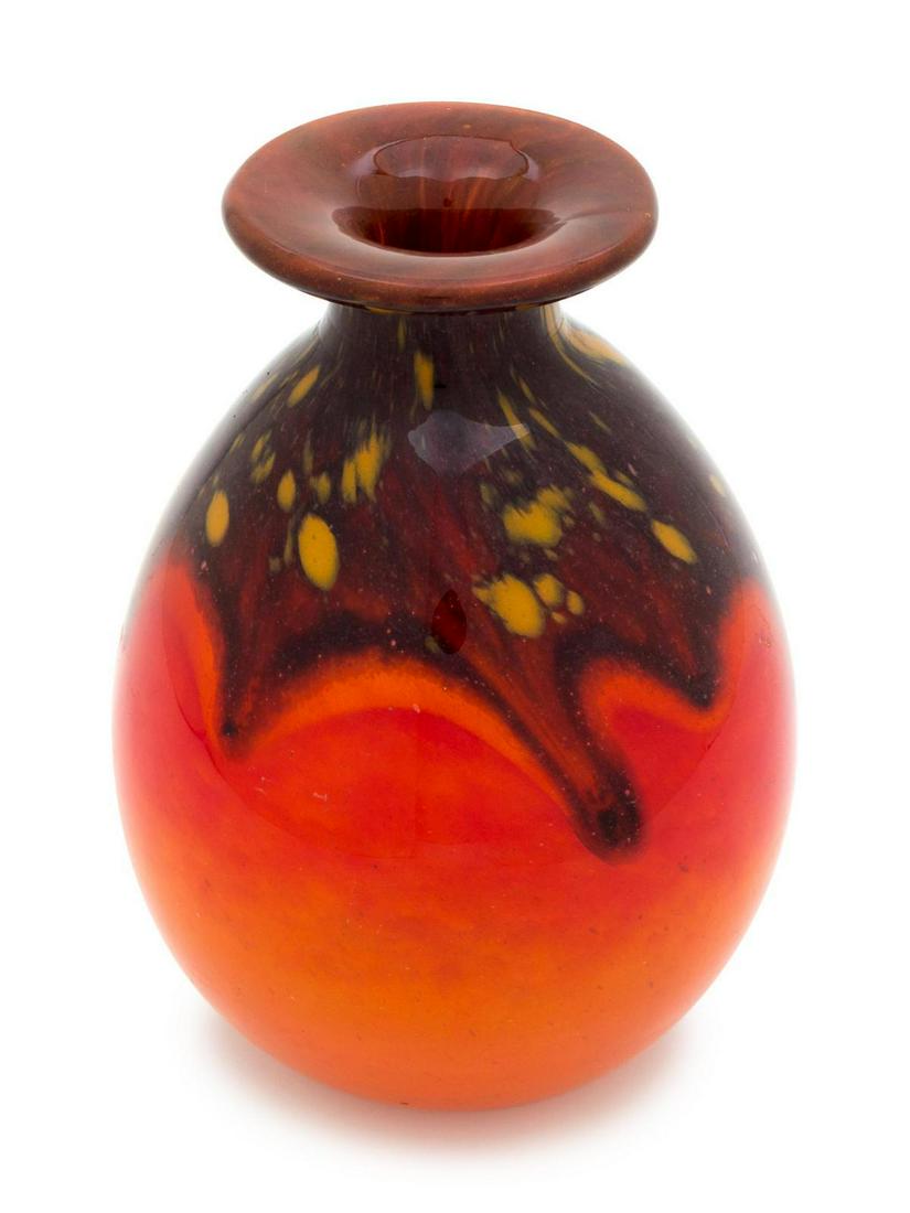 Charles Schneider (French, 1881-1953) Vase: Charles Schneider (French, 1881-1953) Vase blown glass signature to body H 7 1/4 inches