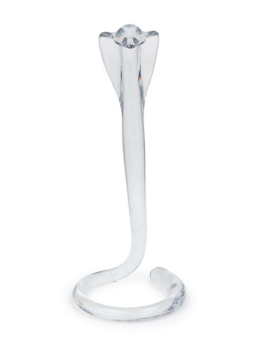 Daum France, Late 20th Century Cobra Figure: Daum France, Late 20th Century Cobra Figure blown glass signed Height 16 3/4 inches