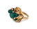 BRUTALIST, SYNTHETIC EMERALD AND DIAMOND RING - 2