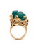 BRUTALIST, SYNTHETIC EMERALD AND DIAMOND RING - 3