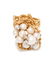 BRUTALIST, CULTURED PEARL AND DIAMOND RING