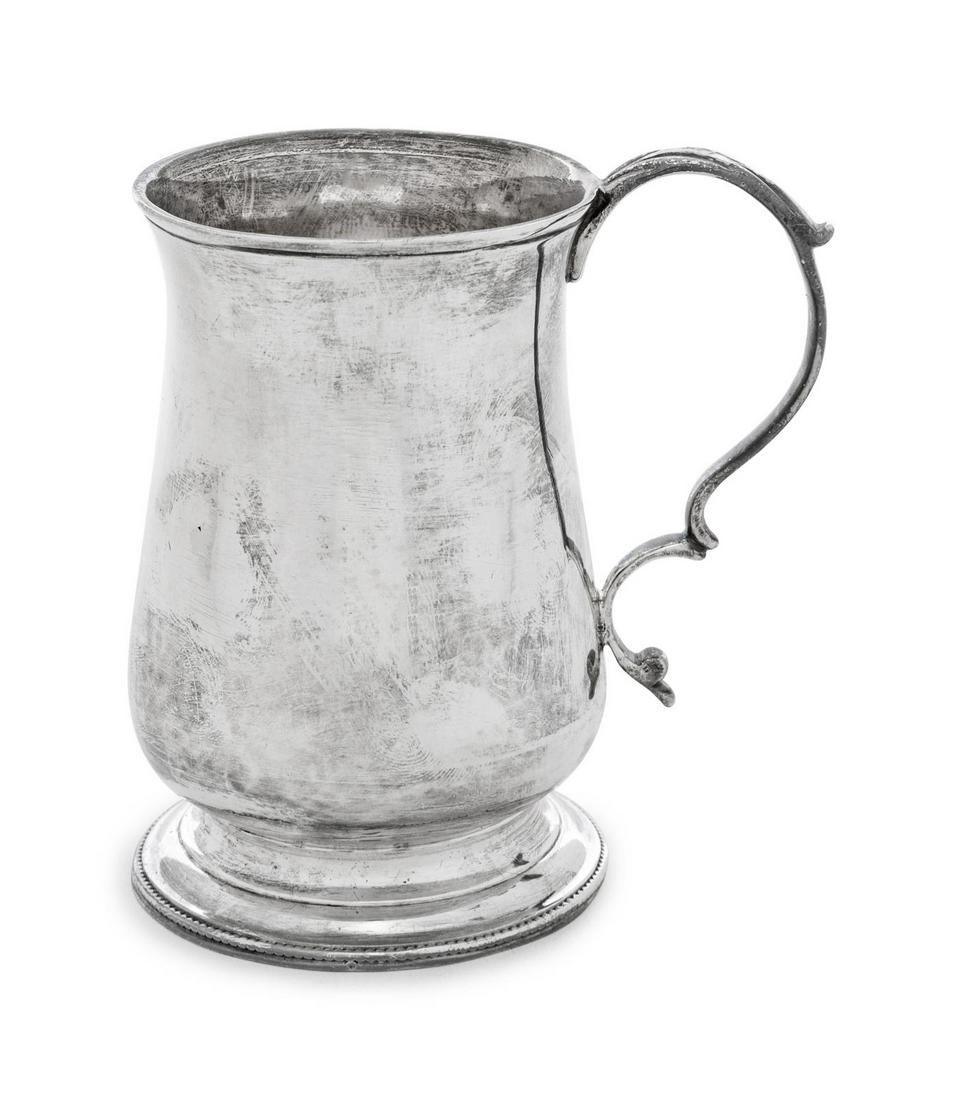A Georgian III Silver Child's Mug: A Georgian III Silver Child's Mug Hester Bateman, London, 1785 hallmarked for Sterling on underside 3 ozt 1 dwt Height 3 1/4 inches. Property from a Midwest Collector